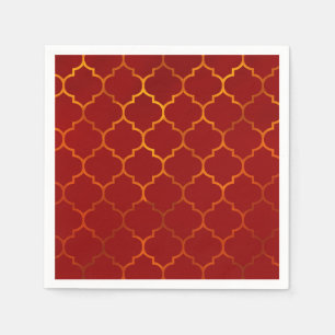 Fiery Red Gold Royal Indian Arabian Thema marokkan Serviette