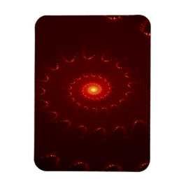 Fiery Red Sparkle Swirl Gradient Magnet