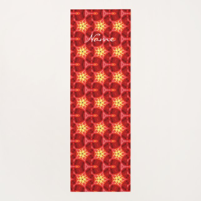 Fiery Red Star Pattern Thunder_Cove Yogamatte (Rückseite)