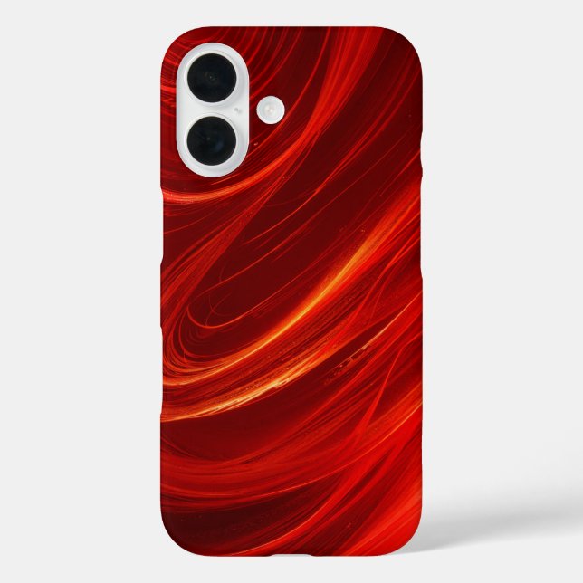 Fiery Red Wirbel Abstrakt Flame Art Phone Case (Rückseite)