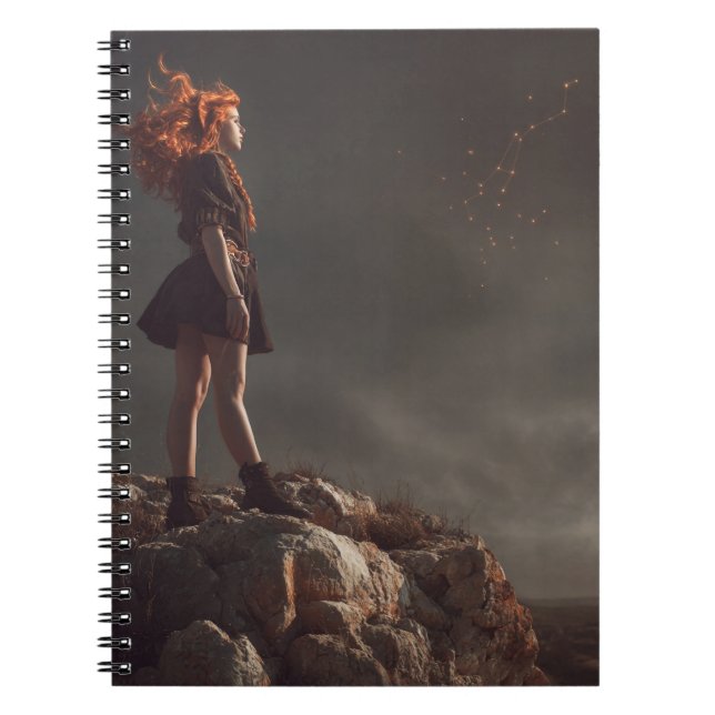 Fiery Redhead Stormwatch Fantasy-Notebook Notizblock (Vorderseite)