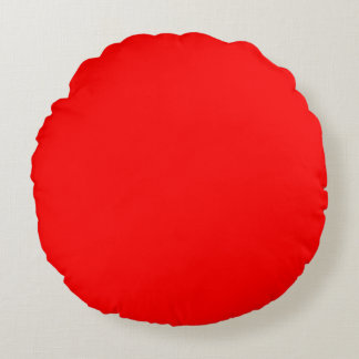 Fiery Scarlet Red Palette Rundes Kissen