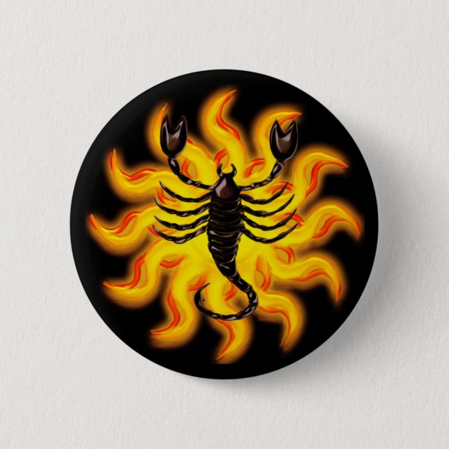 Fiery Scorpio Button (Vorderseite)