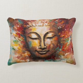Fiery Serenity - Buddha Expressionist Art Dekokissen