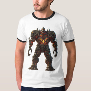 Fiery Skull Armor Dark Fantasy Sci-Fi Kreatur T-Shirt