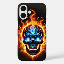 Fiery Skull iPhone 16 Hülle