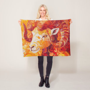 Fiery Solar Capricorn Spirit Fleecedecke