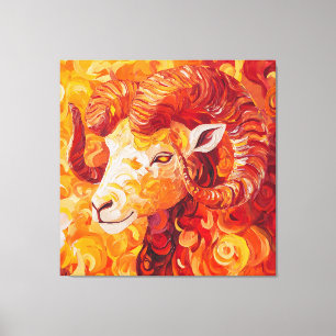 Fiery Solar Capricorn Spirit Leinwanddruck