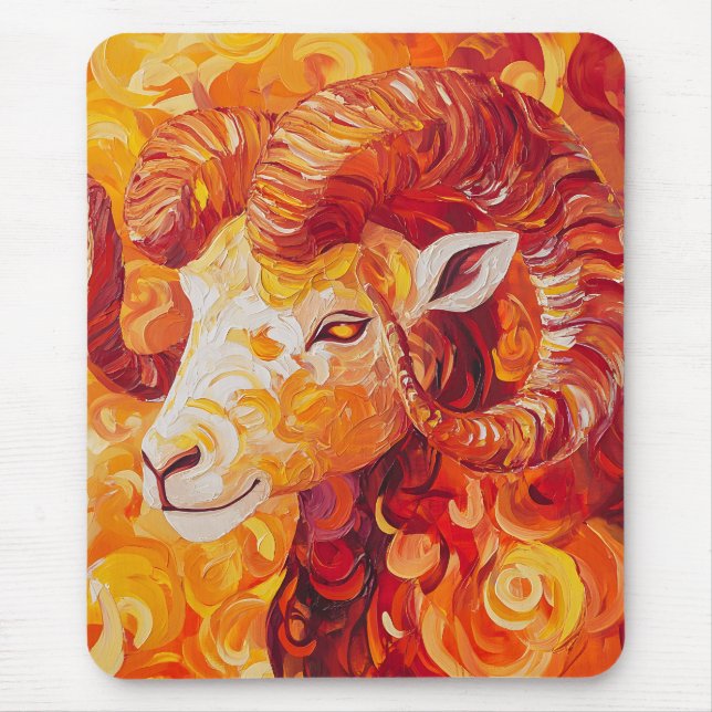 Fiery Solar Capricorn Spirit Mousepad (Vorne)