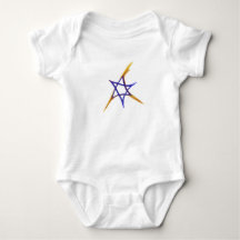 Fiery Star von David Baby Bodysuit