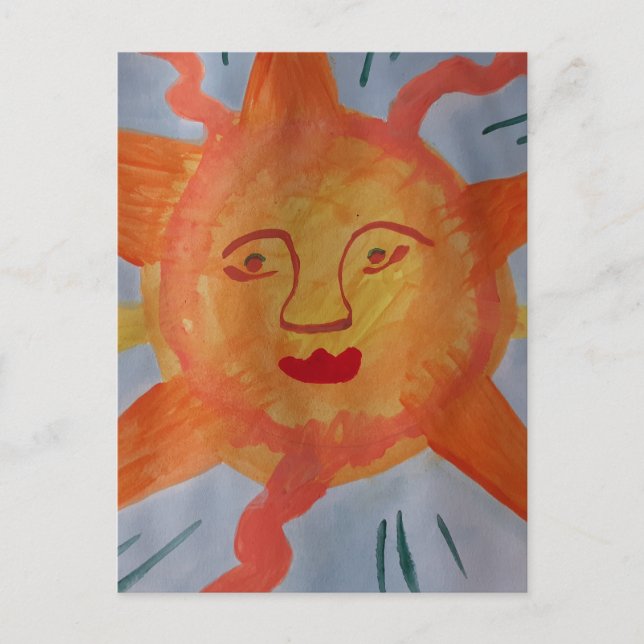 Fiery Sun Postcard Postkarte (Vorderseite)