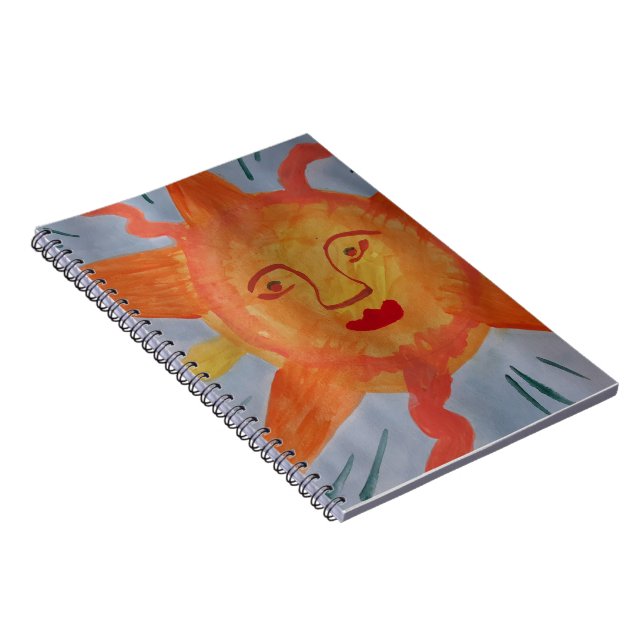 Fiery Sun Spiral Notebook Notizblock (Rechte Seite)