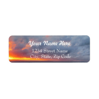 Fiery Sunset Address Labels