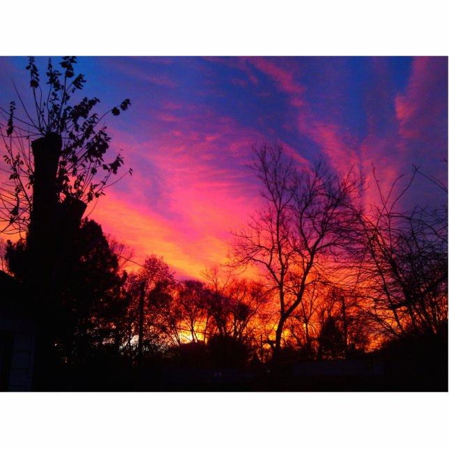 Fiery Sunset Foto Skulptur (Vorne)