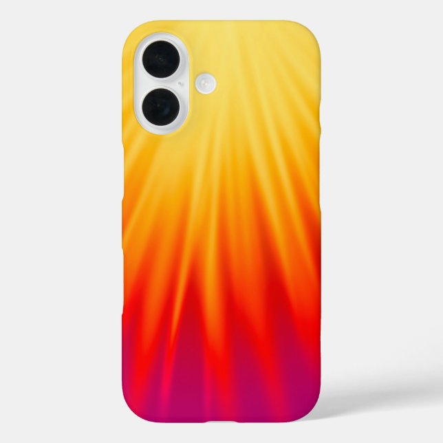 Fiery Sunset Ombre iPhone 16 Coque (Verso)