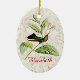 Fiery Throated Hummingbird Ornament