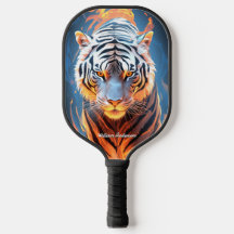 Fiery Tiger Orange & Blue Glows Cool Style