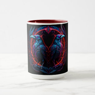 Fiery Two Ravens Tasse