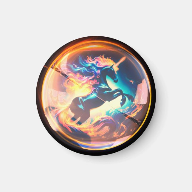 Fiery Unicorn Magnet (Vorne)