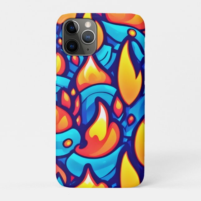 Fiery Waves Abstrakt Art Case-Mate iPhone Hülle (Rückseite)