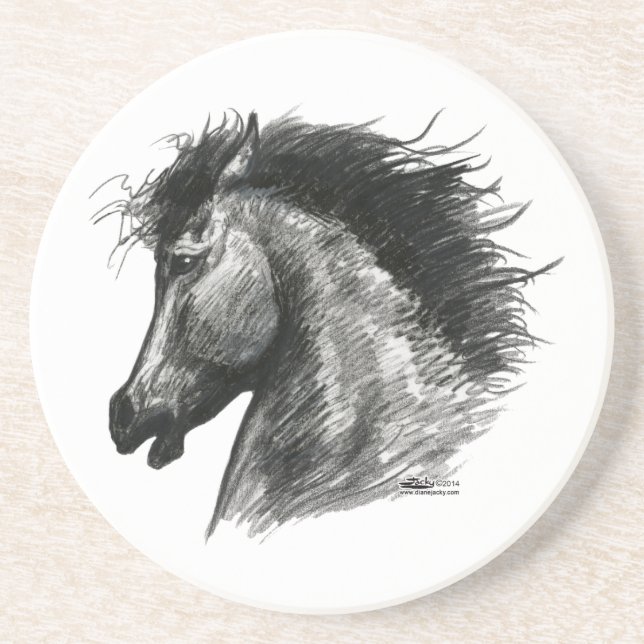 Fiery Wild Horse Untersetzer (Vorne)