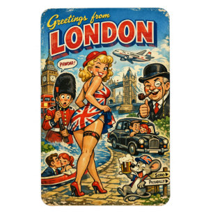 Fiese London-Postkarten-Magnet Magnet