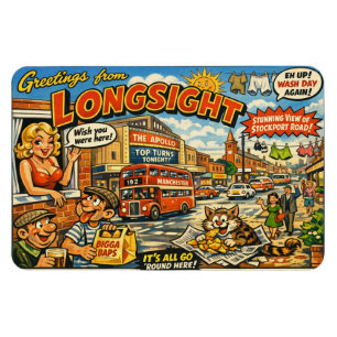 Fiese Longsight Postkarten-Magnet Magnet
