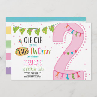 Fiesta 2. Geburtstag Einladung Taco Zweitägiges Pa