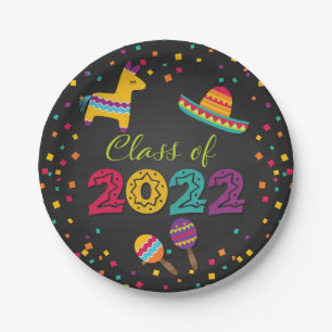 Fiesta Abschluss Plate - Sombrero Pappteller