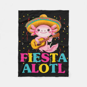 Fiesta Alotl Cinco de Mayo Axolotl mit Sombrero A Fleecedecke