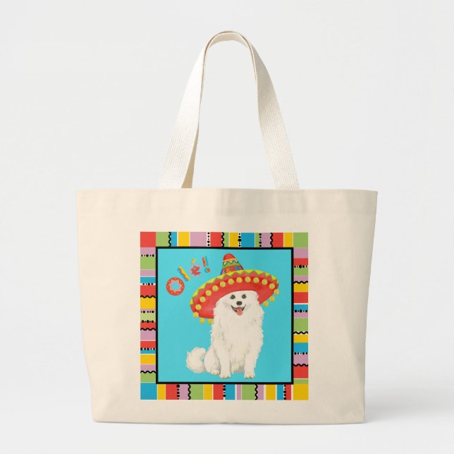 Fiesta American Eskimo Dog Jumbo Stoffbeutel (Vorne)