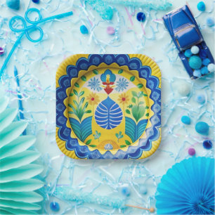 Fiesta auf einem Plate Spanisch Inspiriert Dessert Pappteller