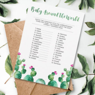 Fiesta Baby Around the World Shower Game Card Begleitkarte
