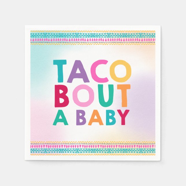Fiesta Baby Dusche Napkin Taco Bout Ein Baby Party Serviette (Vorderseite)