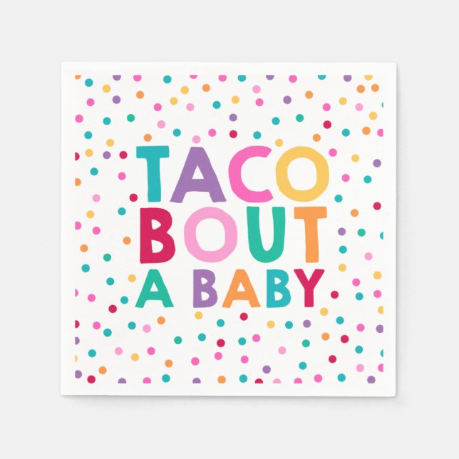 Fiesta Baby Dusche Napkin Taco Bout Ein Baby Party Serviette (Vorderseite)