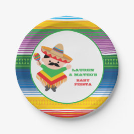 Fiesta-Baby-Duschen-Teller, mexikanisches Party Pappteller