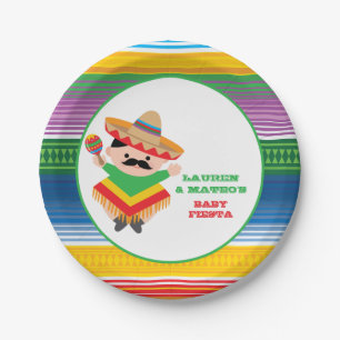 Fiesta-Baby-Duschen-Teller, mexikanisches Party Pappteller