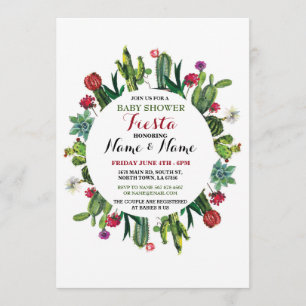 Fiesta Baby Shower Cactus Girl Boy Mexican Invite Einladung