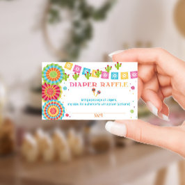 Fiesta Baby Shower Diaper Raffekarte Begleitkarte