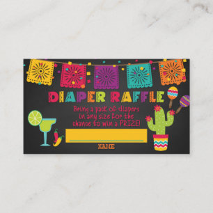 Fiesta Baby Shower Diaper Raffekarte Begleitkarte