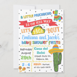Fiesta Baby Shower Einladung