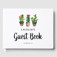 Fiesta Baby Shower Guest Book, Cactus