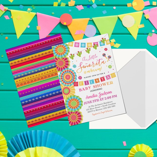 Fiesta Baby Shower Invitation Girl Fiesta Dusche Einladung (Von Creator hochgeladen)