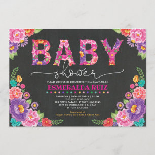 Fiesta Baby Shower   Mexikanisches Halbpension Einladung