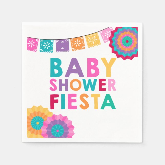 Fiesta Baby Shower Napkin Mexican Baby Shower Serviette (Vorderseite)