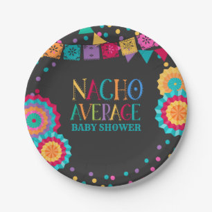 Fiesta-Baby-Shower-Papierplatte Nacho Average Part Pappteller