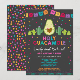 Fiesta Babydusche Einladung Heiliges Guacamole Par