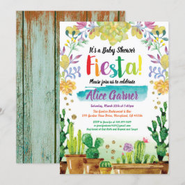 Fiesta Babydusche mit Kakteen Einladung