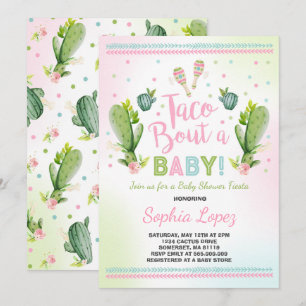 Fiesta-Babyparty-Einladungtaco-Kampf ein Baby Einladung