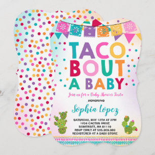 Fiesta-Babyparty-Einladungtaco-Kampf ein Baby Einladung